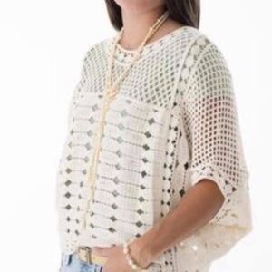 NWT Montanaco XL crème lace top